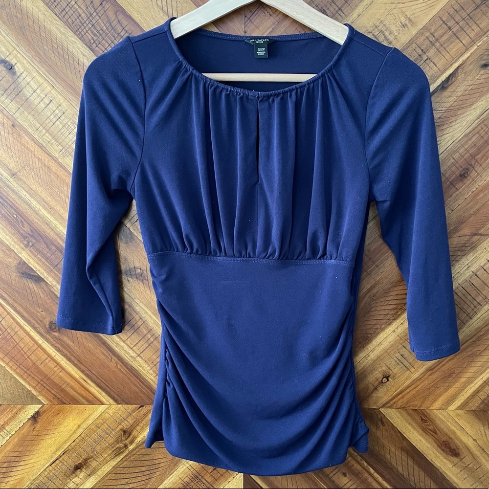 Ann Taylor Ruched Top Size XSP